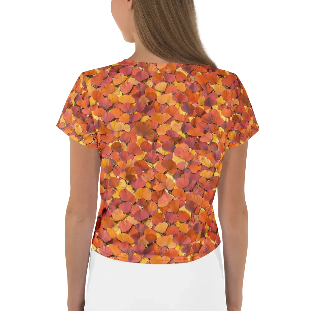 Autumn Ginkgo on Crop Tee — Back
