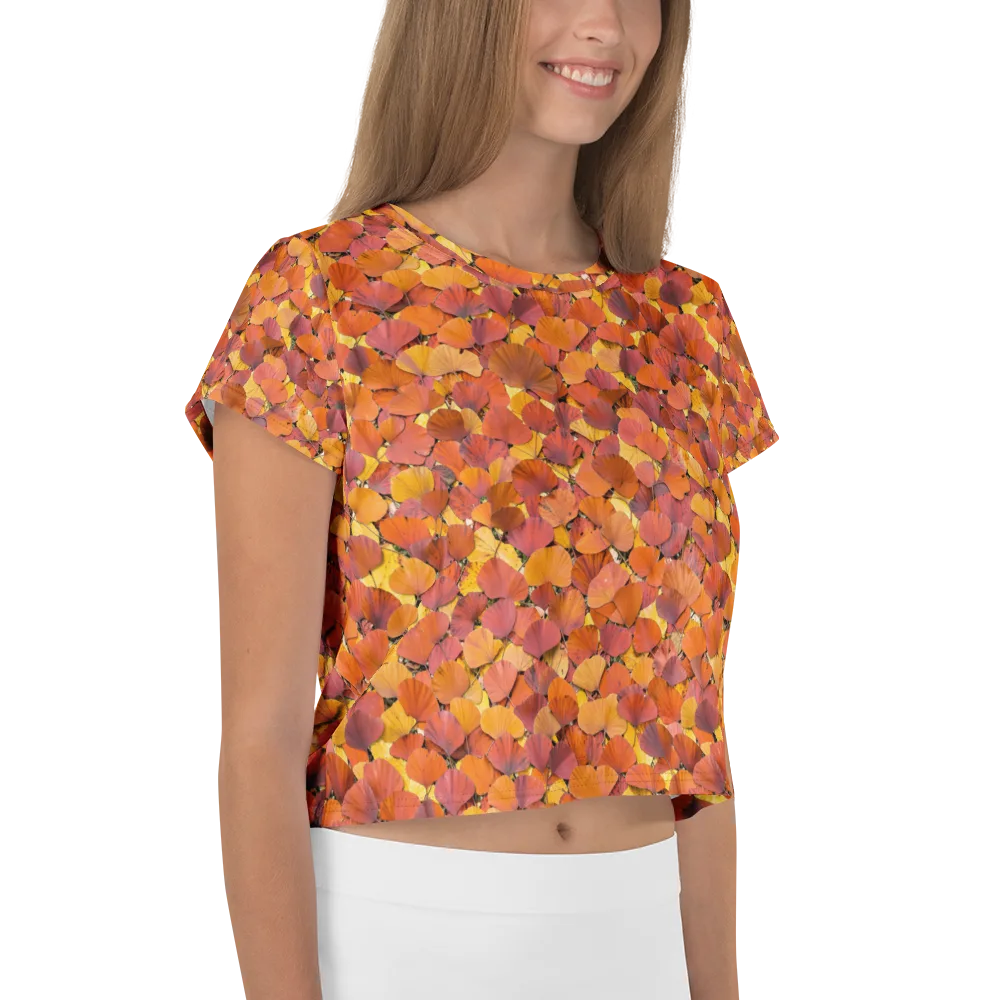 Autumn Ginkgo on Crop Tee — Right