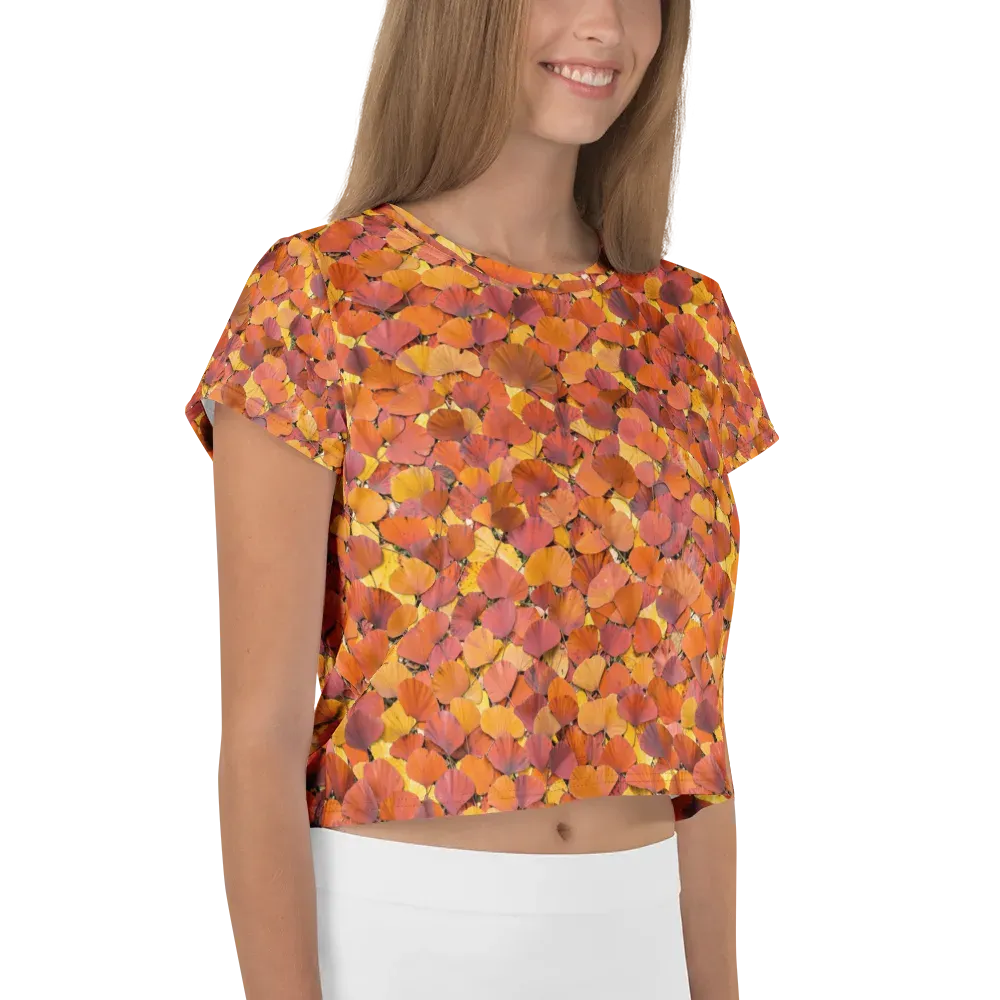 Autumn Ginkgo on Crop Tee — Right