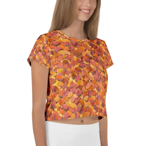 Autumn Ginkgo on a Crop Tee