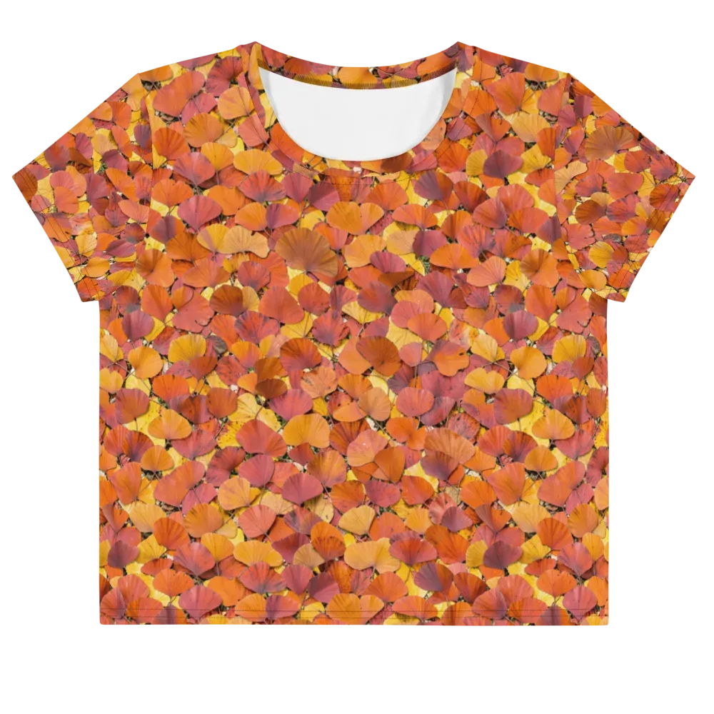 Autumn Ginkgo on Crop Tee — Front