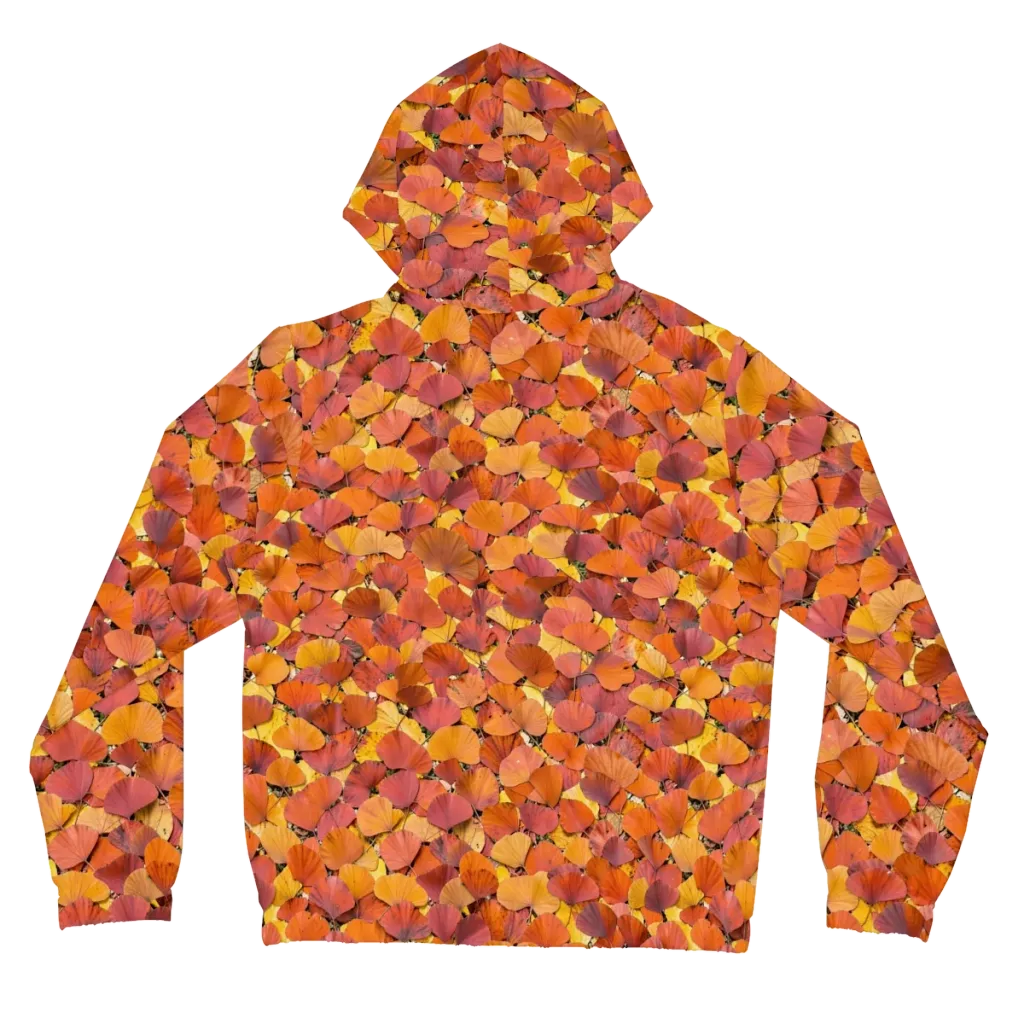 Autumn Ginkgo on Women's Full-Zip Hoodie — Back