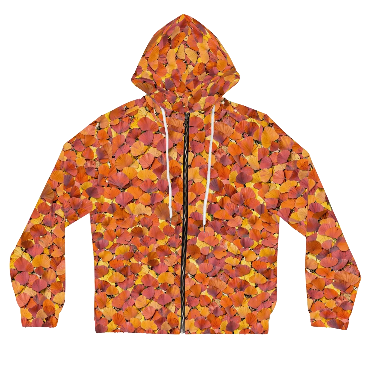 Autumn Ginkgo on Women's Full-Zip Hoodie — Front