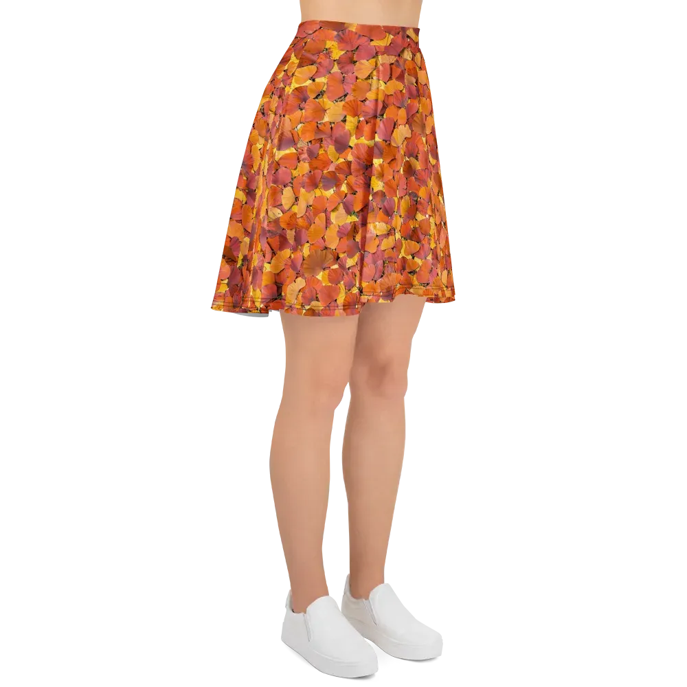 Autumn Ginkgo on Skater Skirt — Right