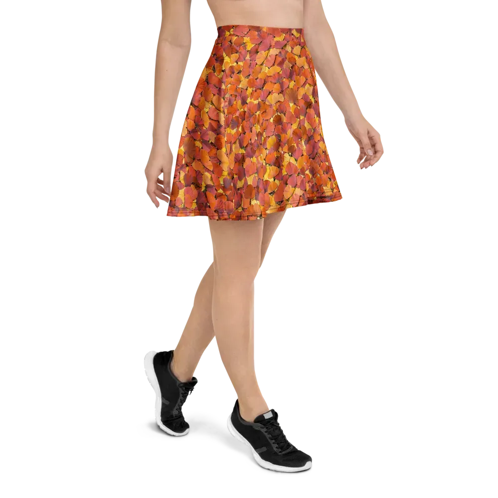 Autumn Ginkgo on Skater Skirt — Right