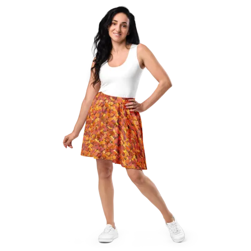 Autumn Ginkgo on a Skater Skirt