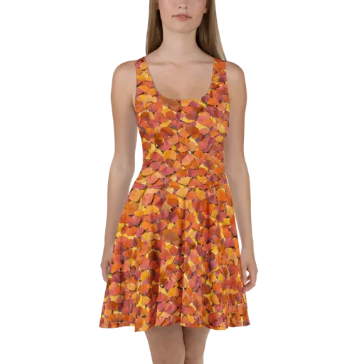 Autumn Ginkgo on a Skater Dress