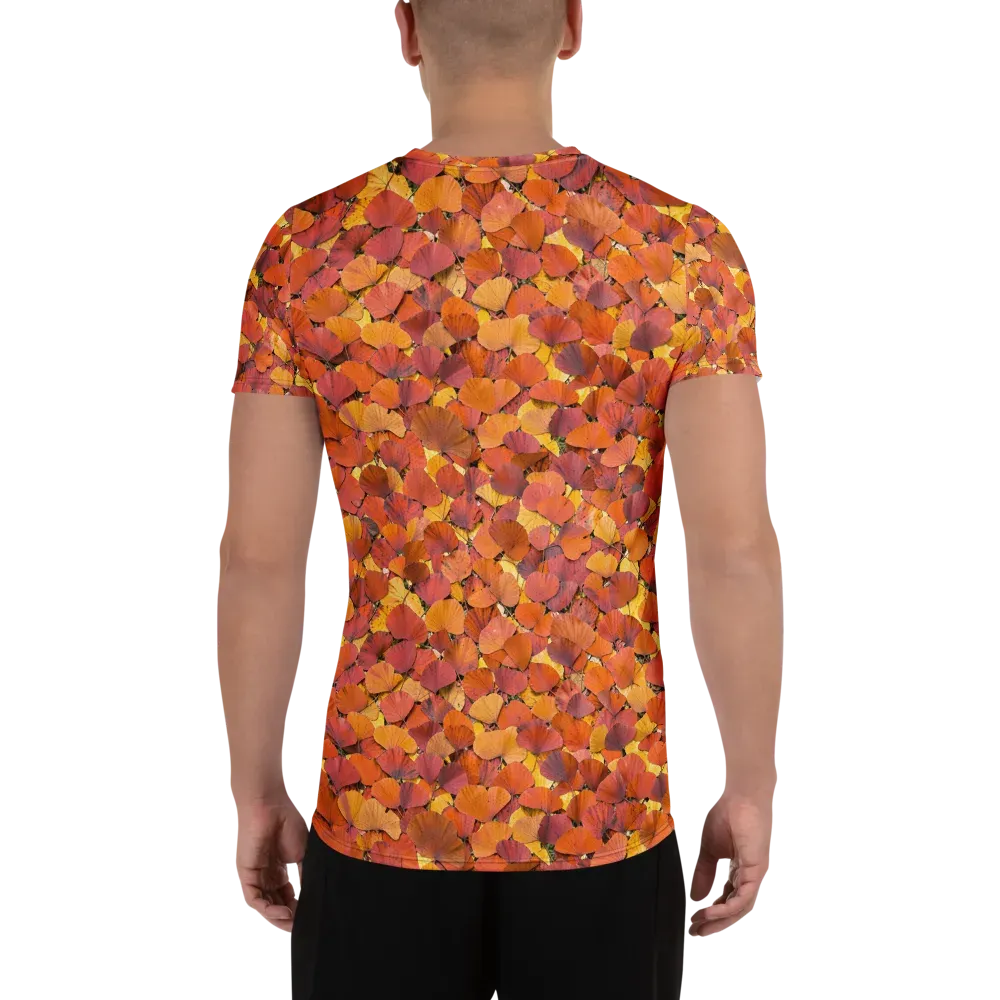 Autumn Ginkgo on Men's Athletic T-Shirt — Back