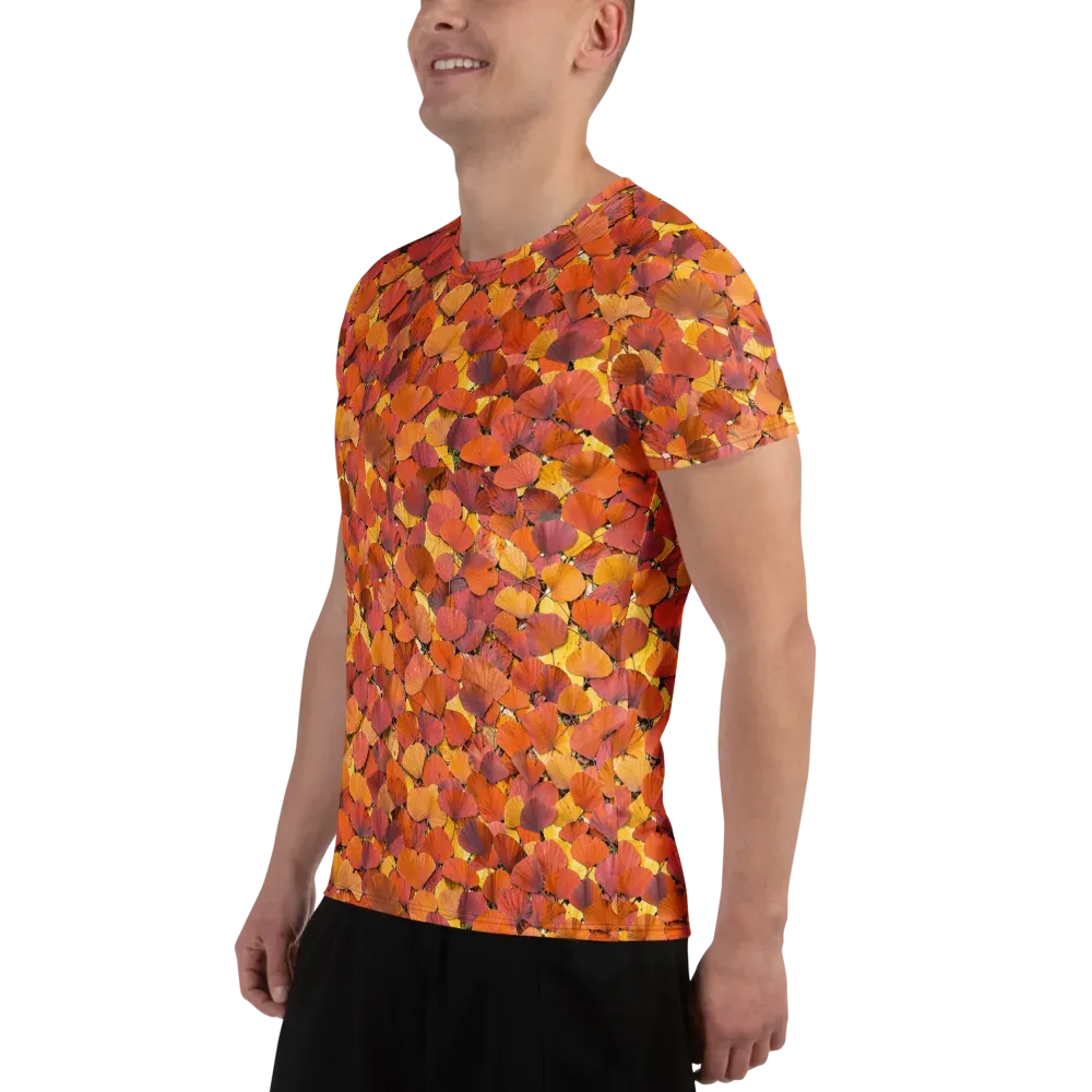 Autumn Ginkgo on Men's Athletic T-Shirt — Left