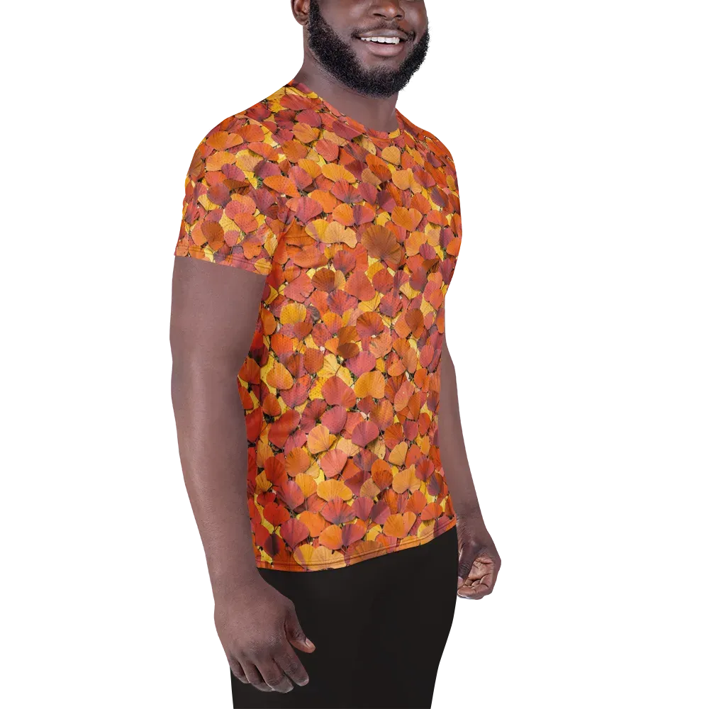 Autumn Ginkgo on Men's Athletic T-Shirt — Right