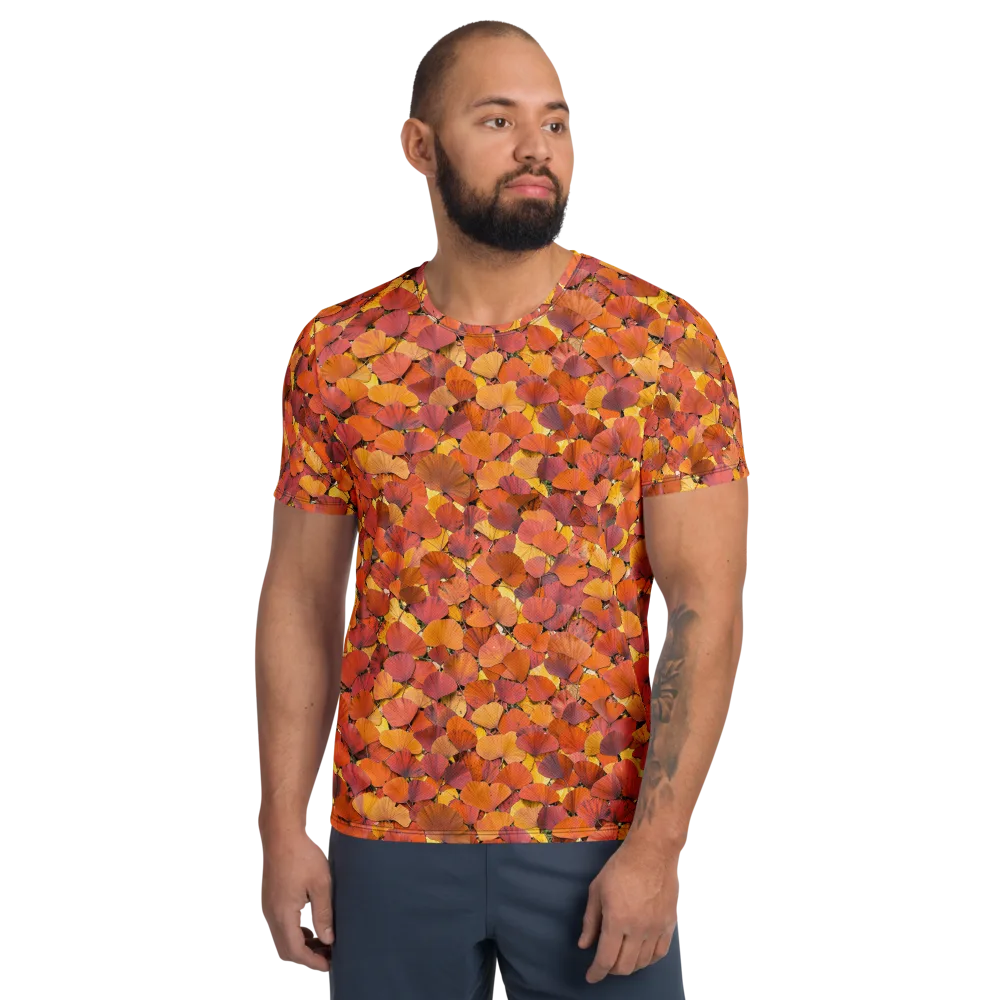 Autumn Ginkgo on Men's Athletic T-Shirt — Front