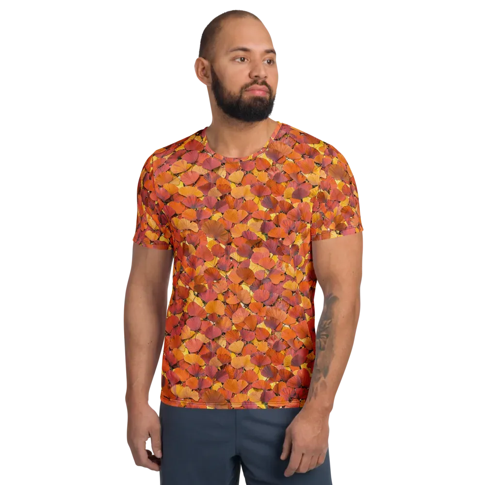 Autumn Ginkgo on Men's Athletic T-Shirt — Front
