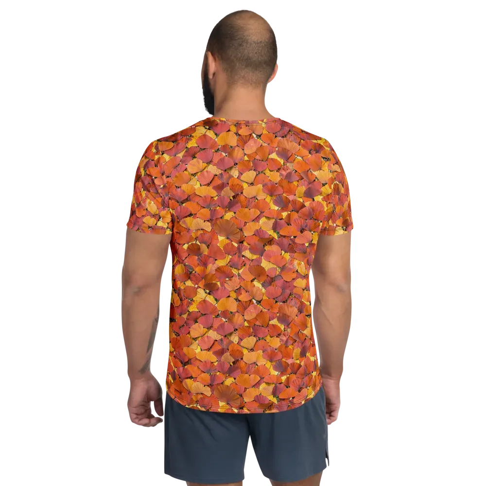 Autumn Ginkgo on Men's Athletic T-Shirt — Back
