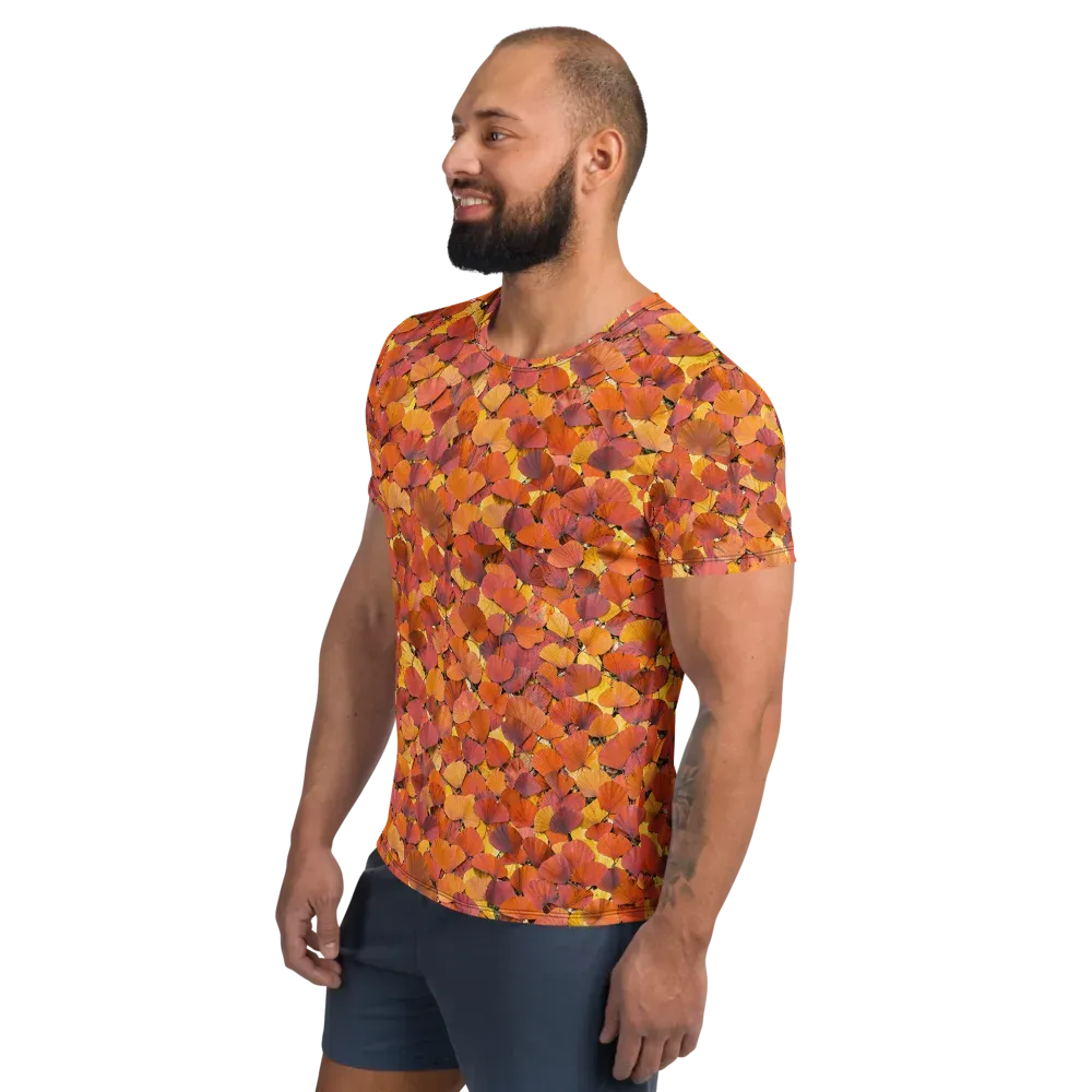 Autumn Ginkgo on Men's Athletic T-Shirt — Left