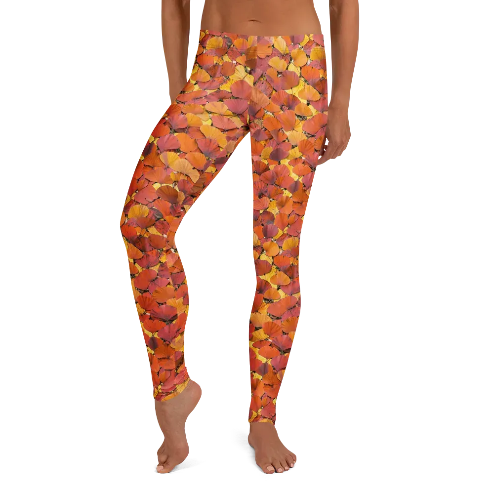 Autumn Ginkgo on Leggings — Front