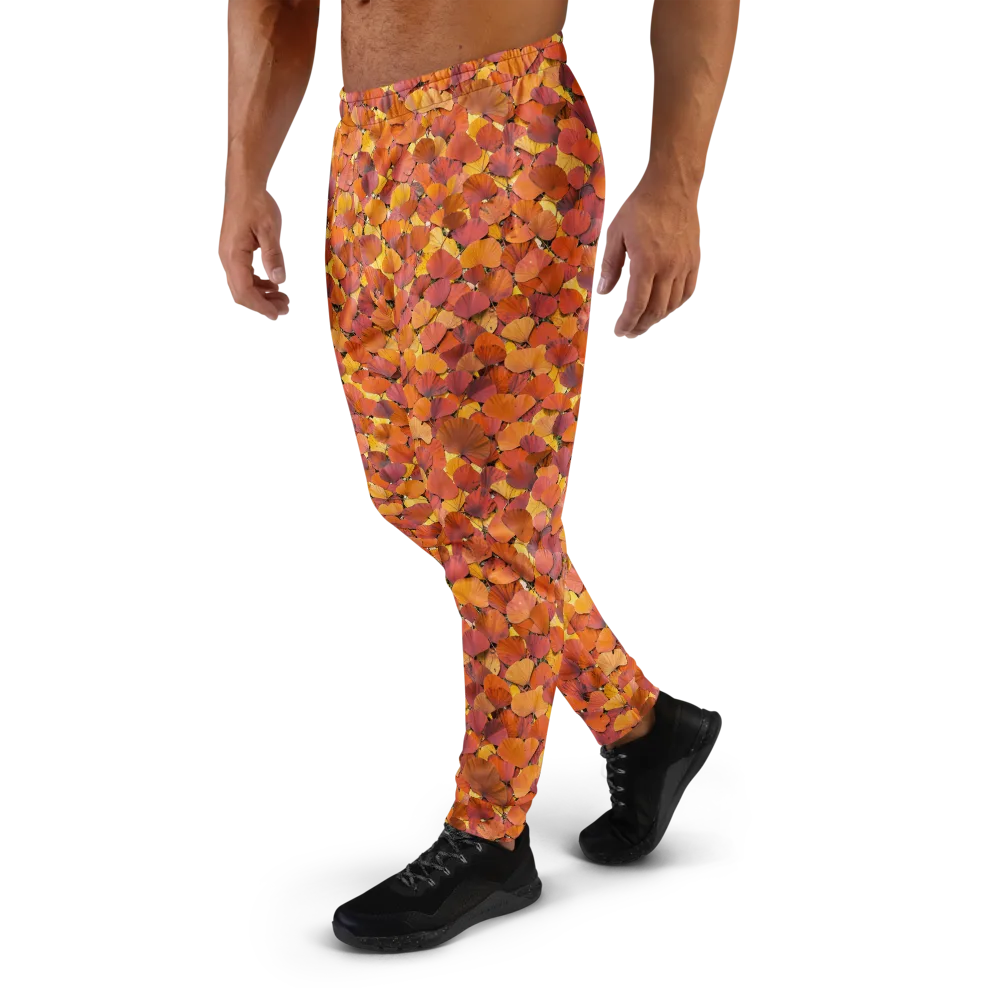 Autumn Ginkgo on Men's Joggers — Left