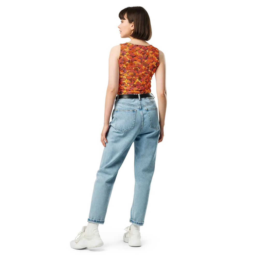Autumn Ginkgo on Crop Top — Back