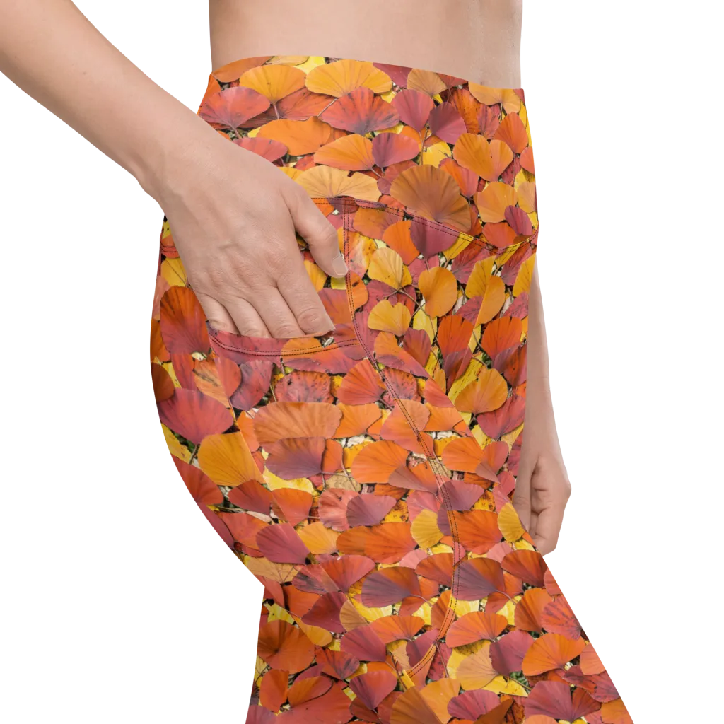 Autumn Ginkgo on Leggings with Pockets — Product details