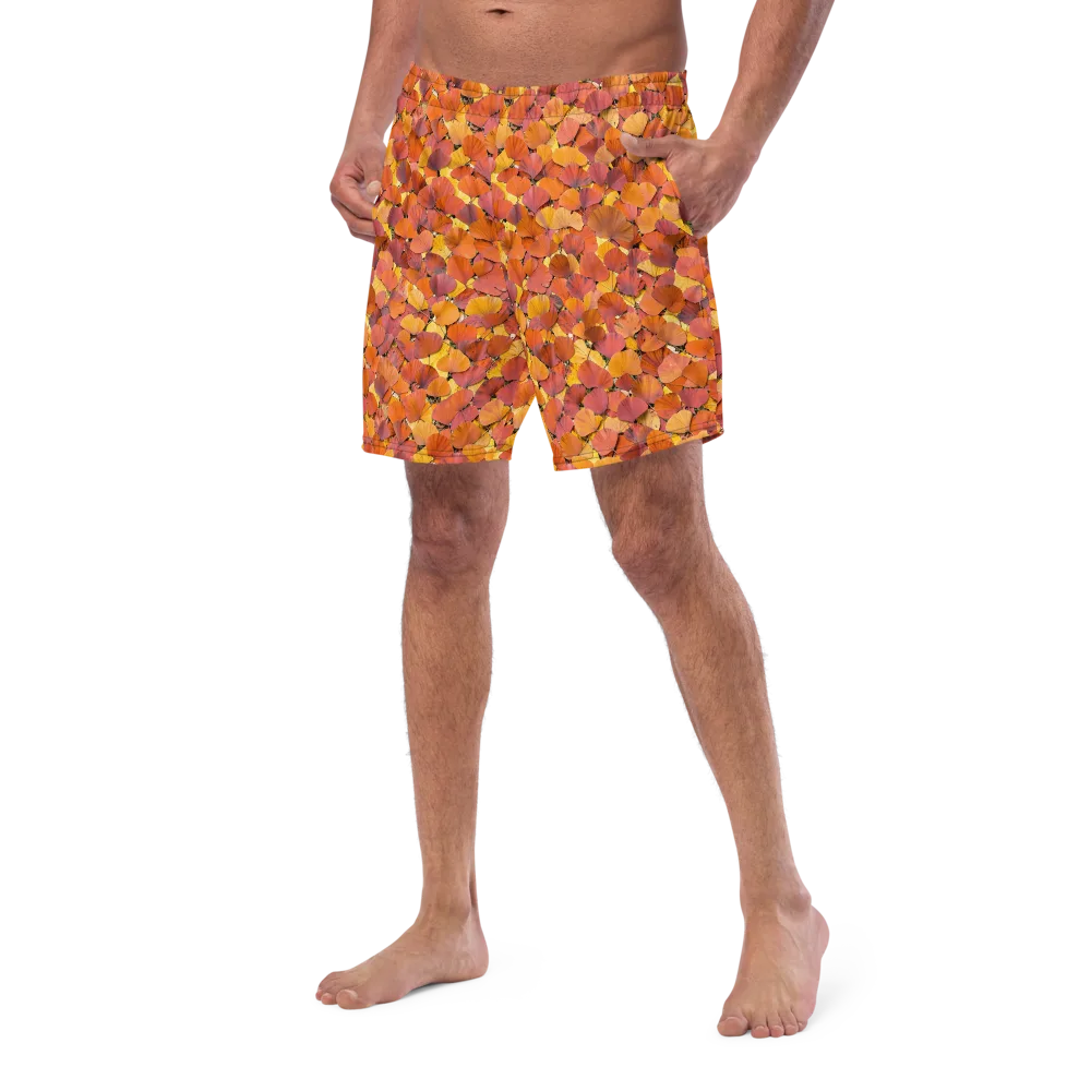 Autumn Ginkgo on Swim Trunks — Left Front