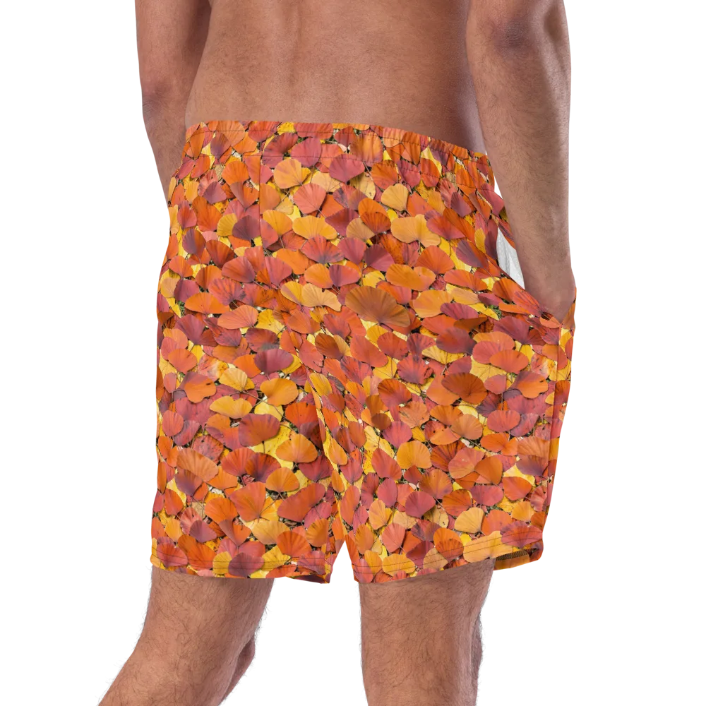 Autumn Ginkgo on Swim Trunks — Right Back