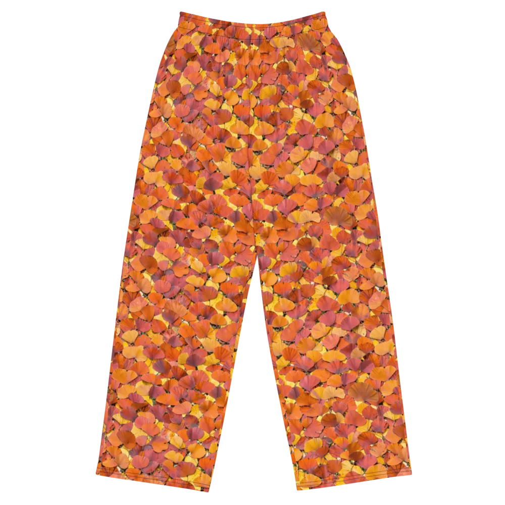 Autumn Ginkgo on Wide-Leg Pants — Front