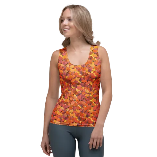 Autumn Ginkgo on a Women's Tank Top