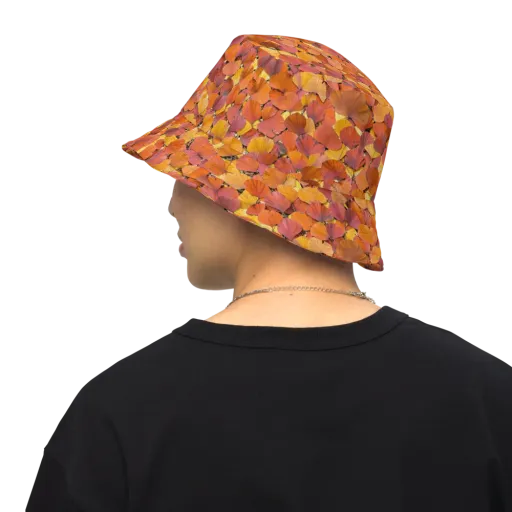 Autumn Ginkgo on a Reversible Bucket Hat