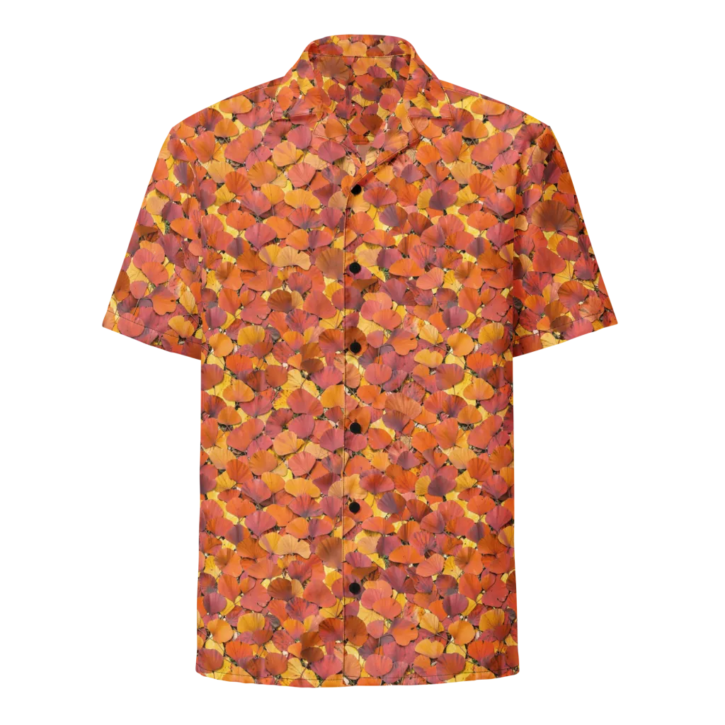 Autumn Ginkgo on Button Shirt — Front