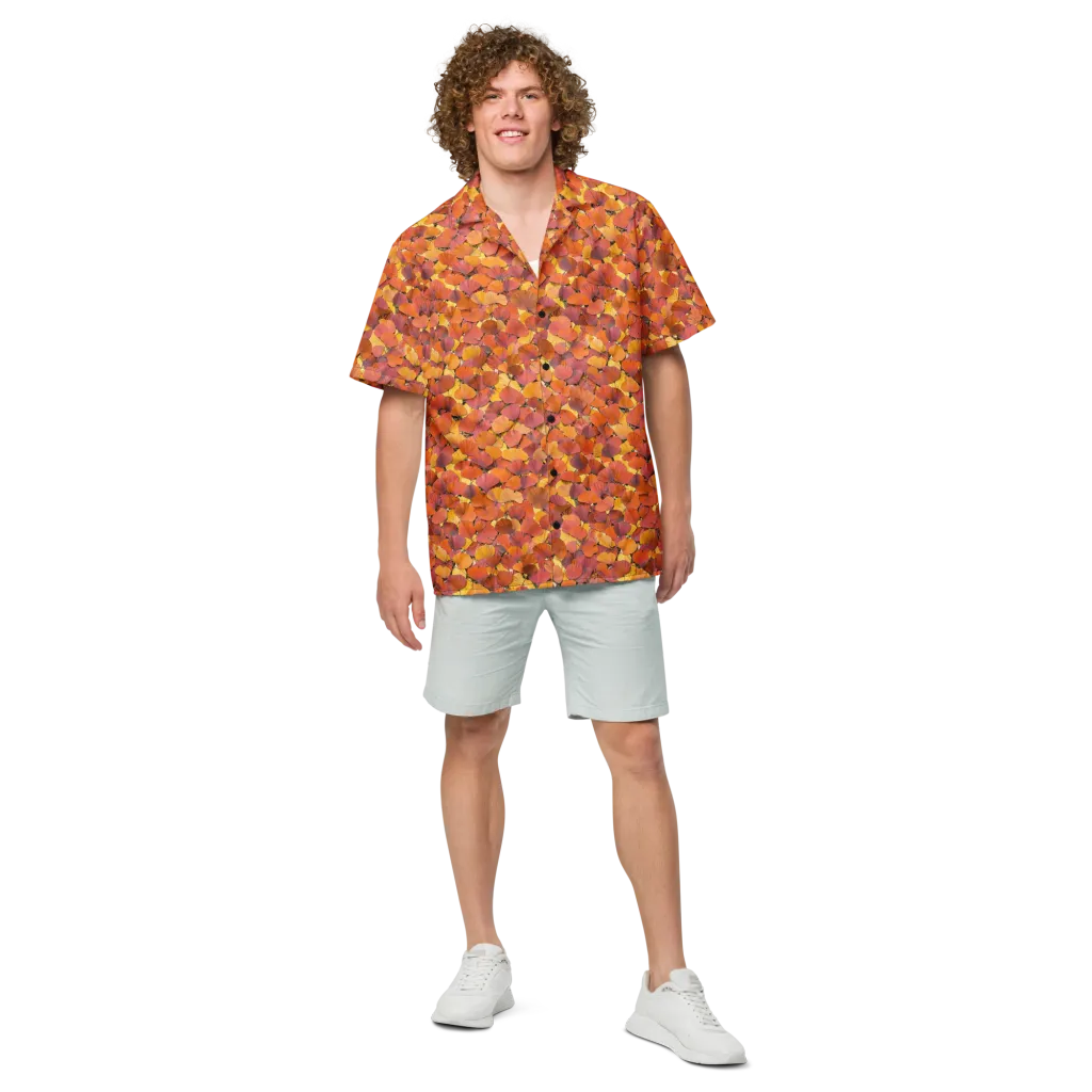 Autumn Ginkgo on Button Shirt — Front