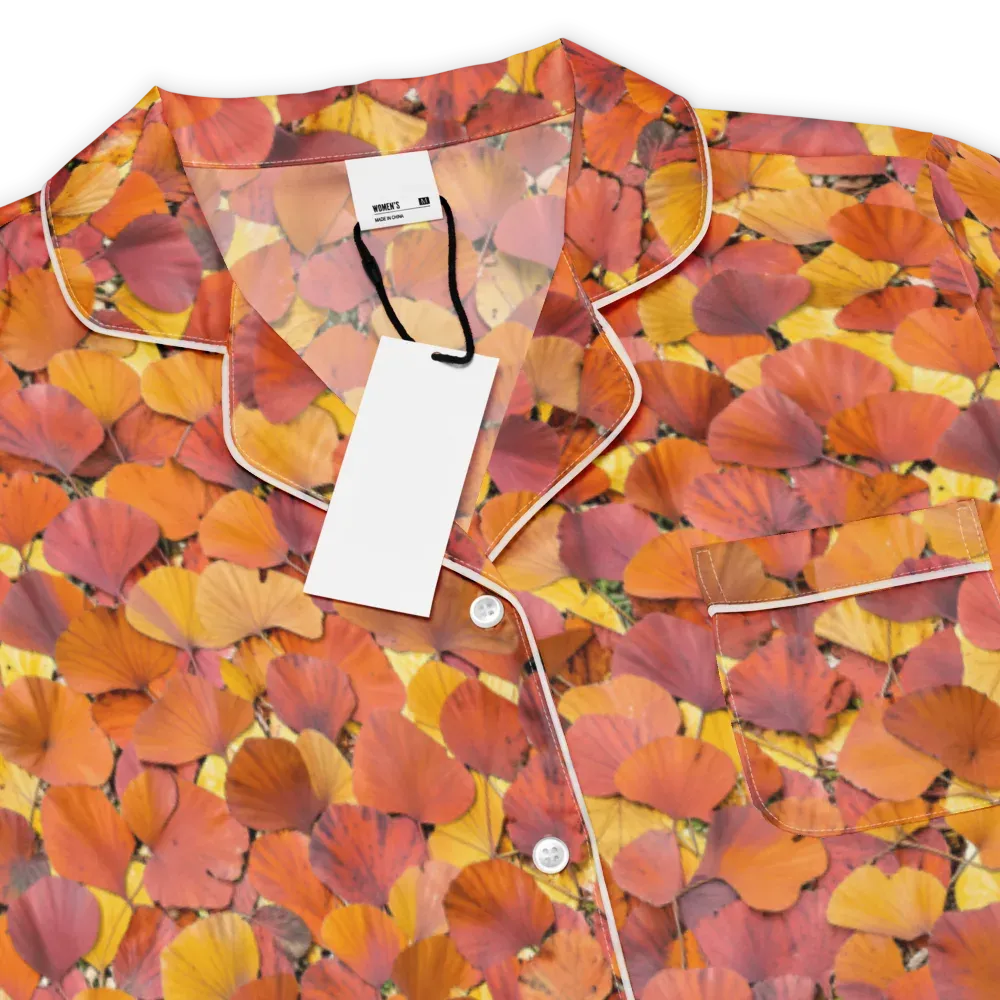 Autumn Ginkgo on Women's Short Sleeve Pajama Top — Product details