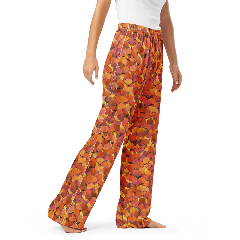 Autumn Ginkgo on Women's Pajama Pants — Right Front