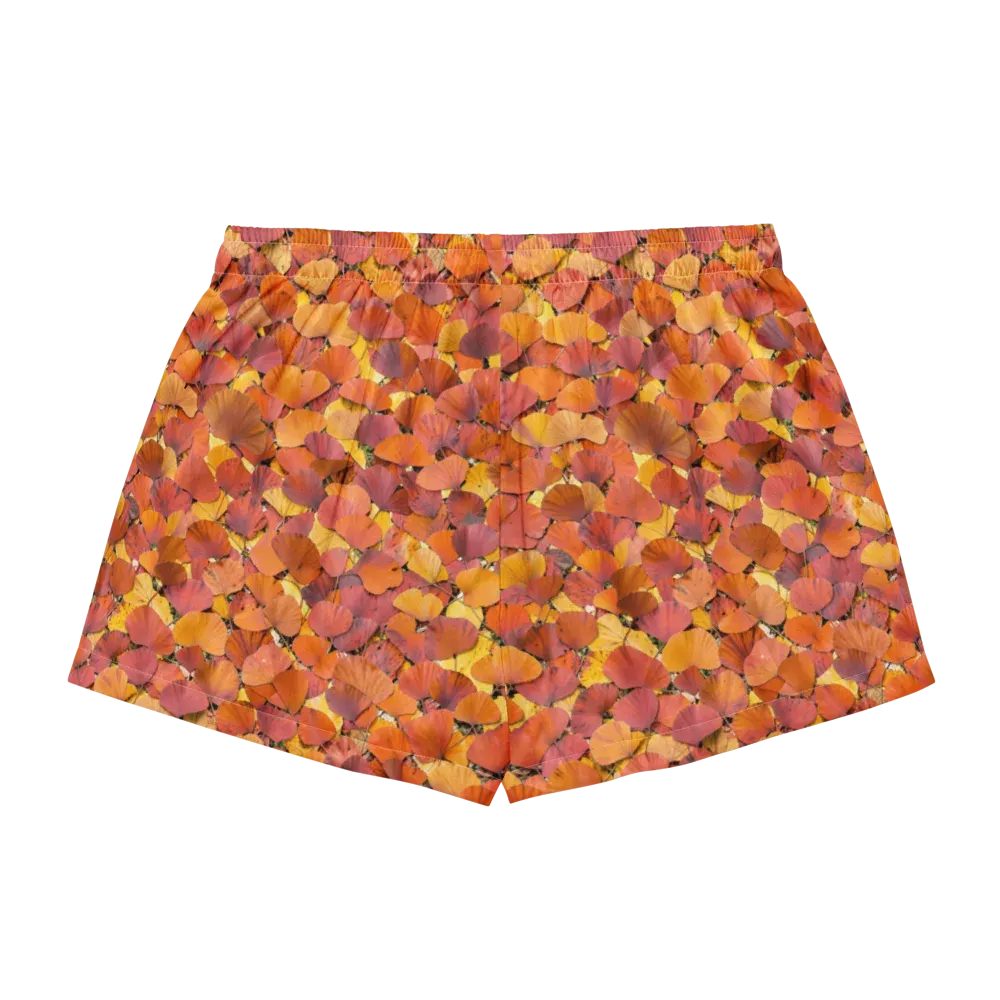 Autumn Ginkgo on Women's Pajama Shorts — Back
