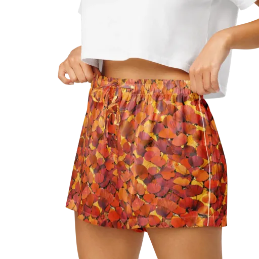 Autumn Ginkgo on a Women's Pajama Shorts
