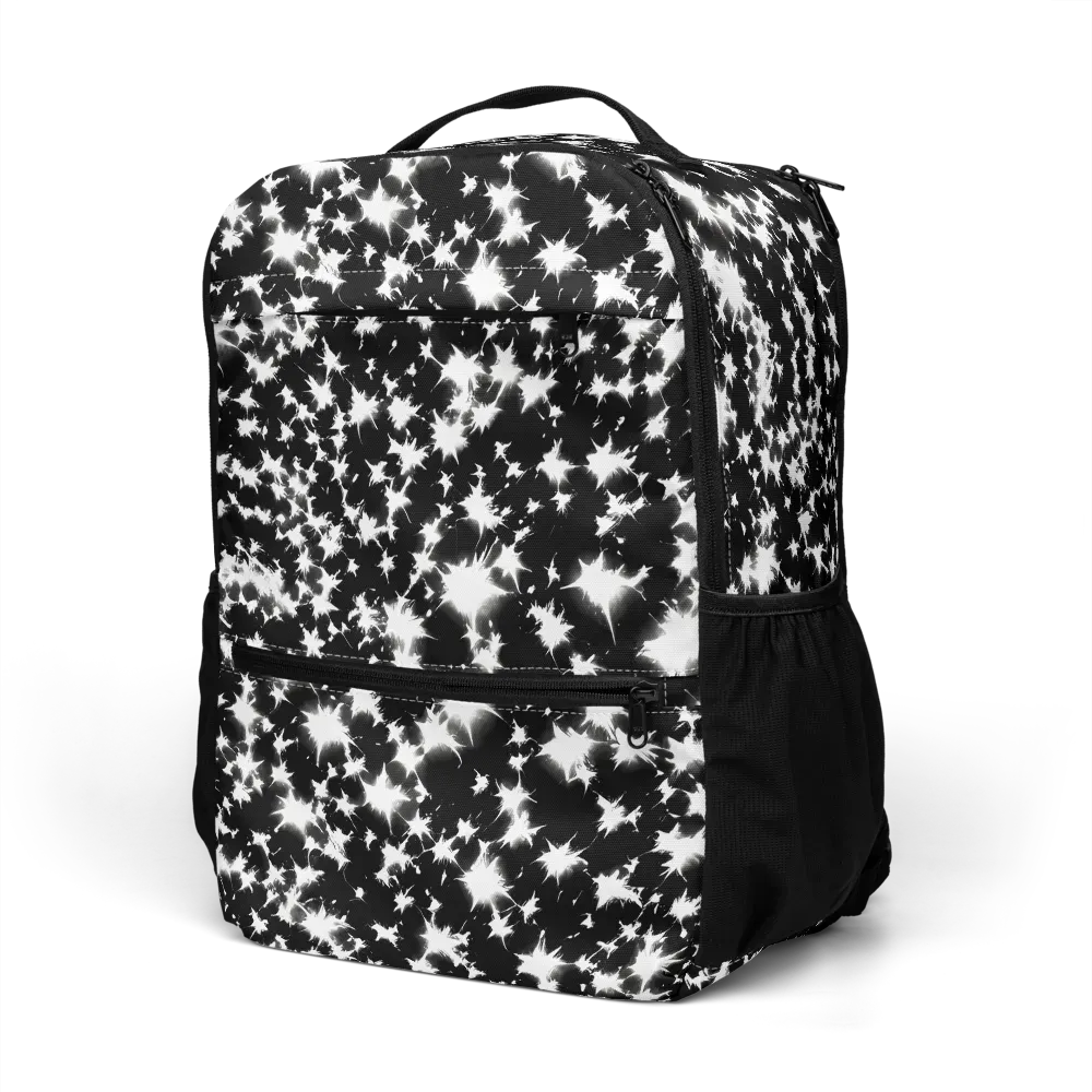 Black Starburst on Utility Backpack — Left Front