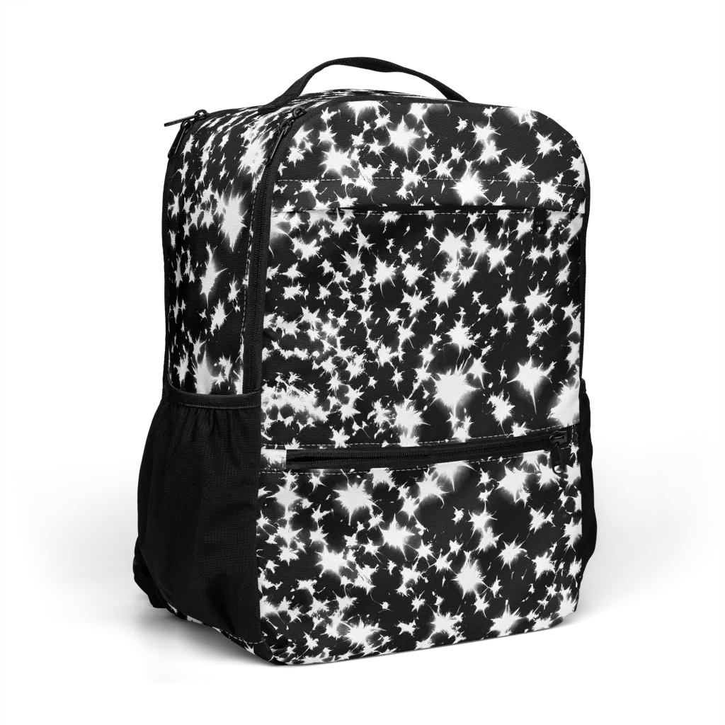 Black Starburst on Utility Backpack — Right Front
