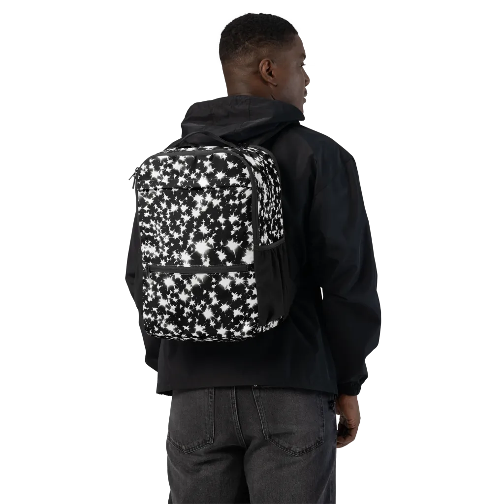 Black Starburst on Utility Backpack — Back