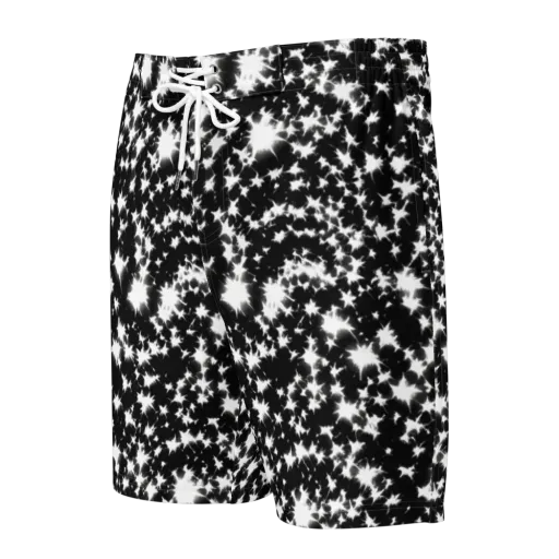 Black Starburst on a Men's Board Shorts