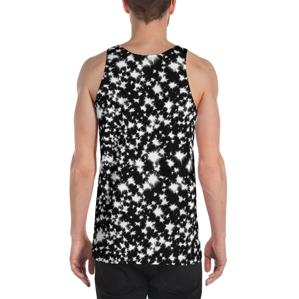 Black Starburst on Men's Tank Top — Back