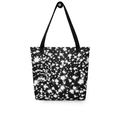 Black Starburst on a Tote Bag