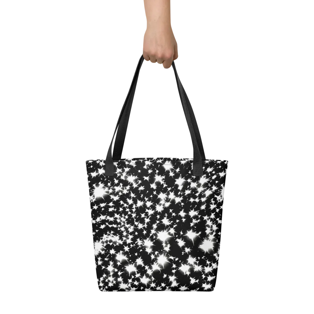 Black Starburst on Tote Bag — Front