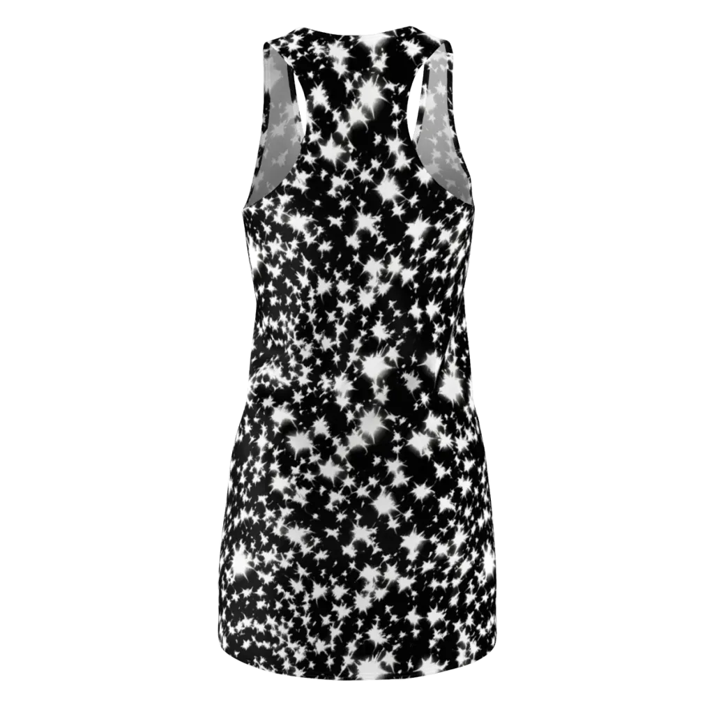 Black Starburst on Racerback Dress — Back