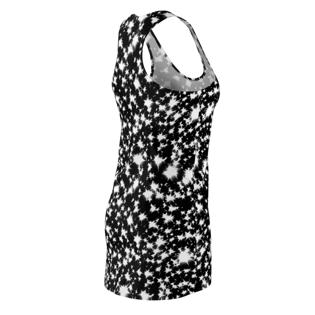 Black Starburst on Racerback Dress — Back Side