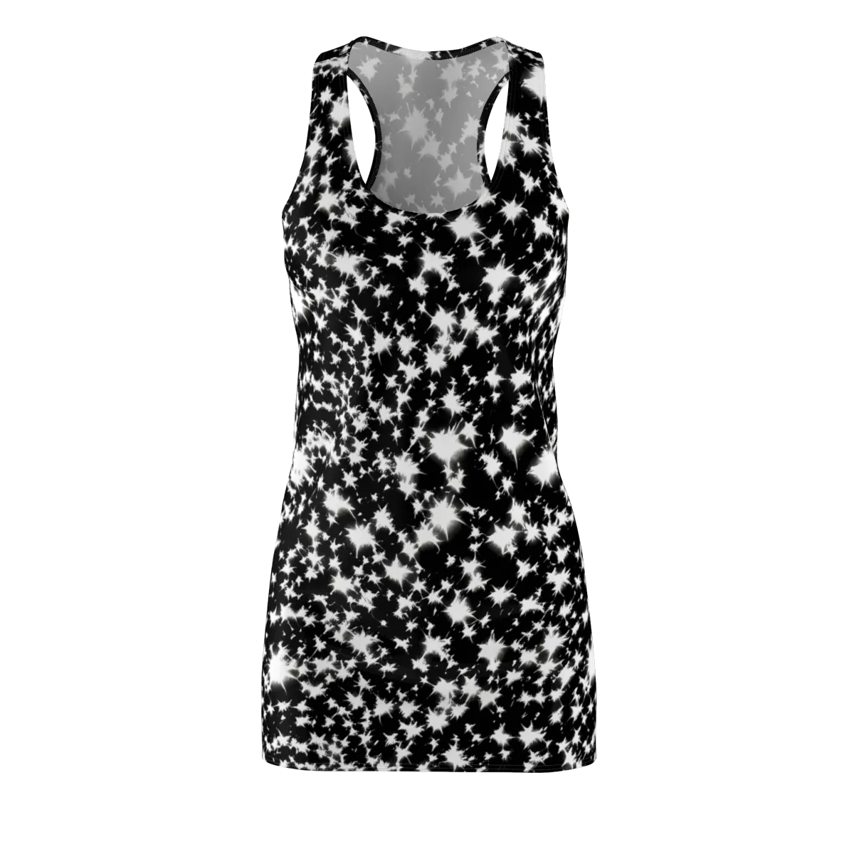 Black Starburst on Racerback Dress — Front