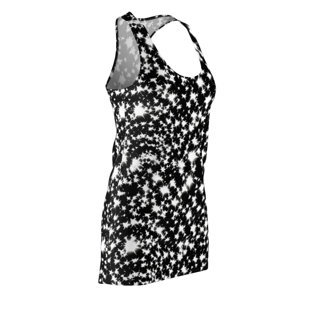 Black Starburst on Racerback Dress — Front Side