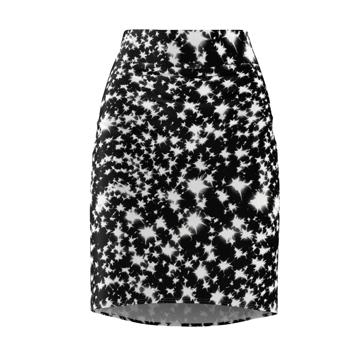 Black Starburst on Pencil Skirt — Front