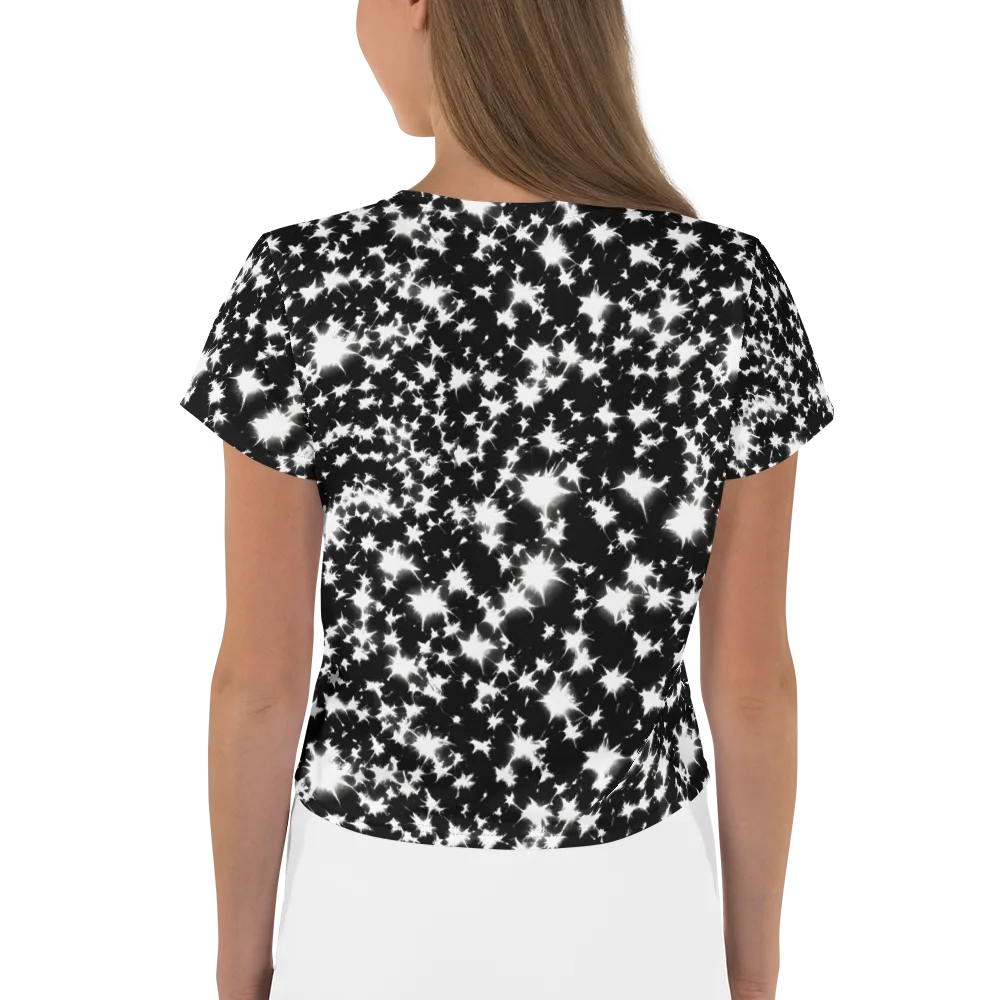 Black Starburst on Crop Tee — Back