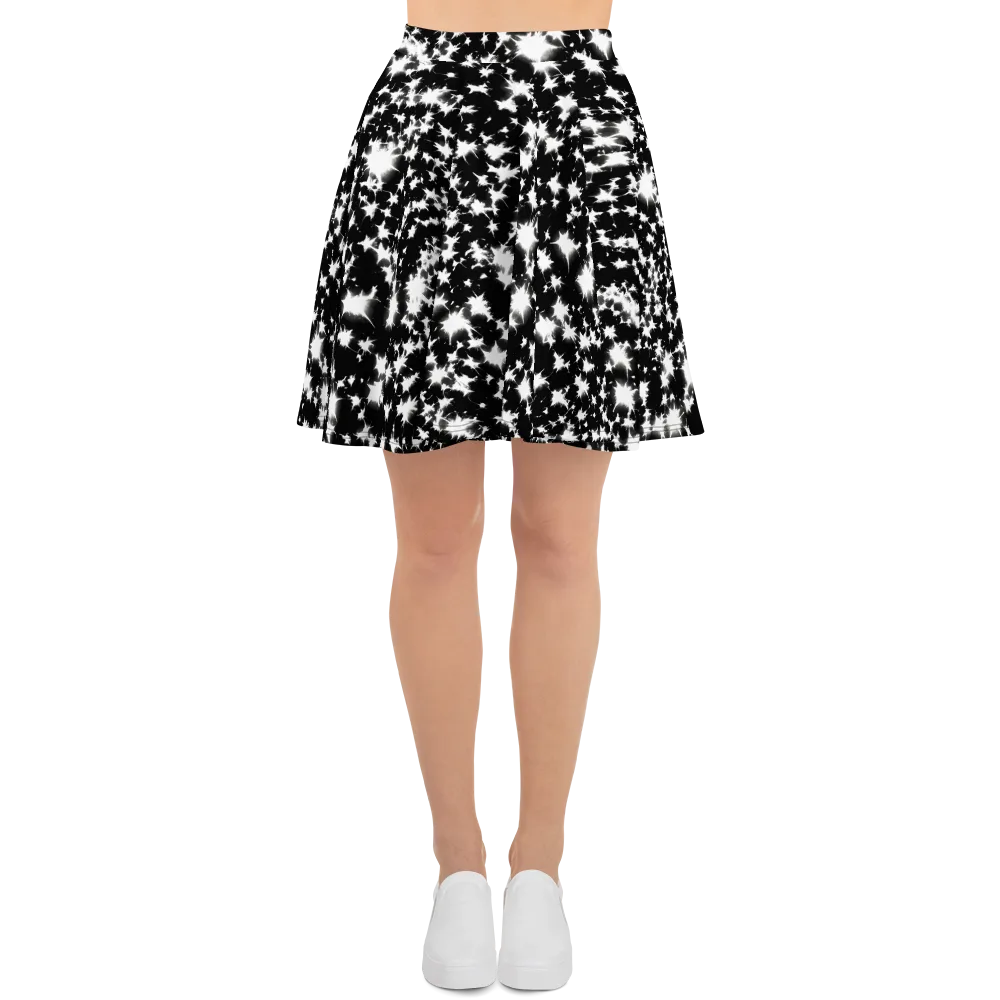 Black Starburst on Skater Skirt — Front