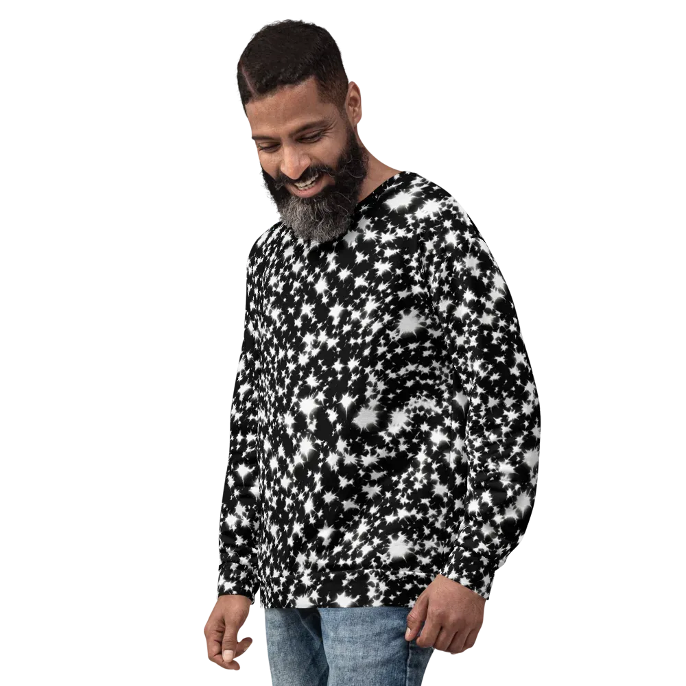 Black Starburst on Sweatshirt — Left Front