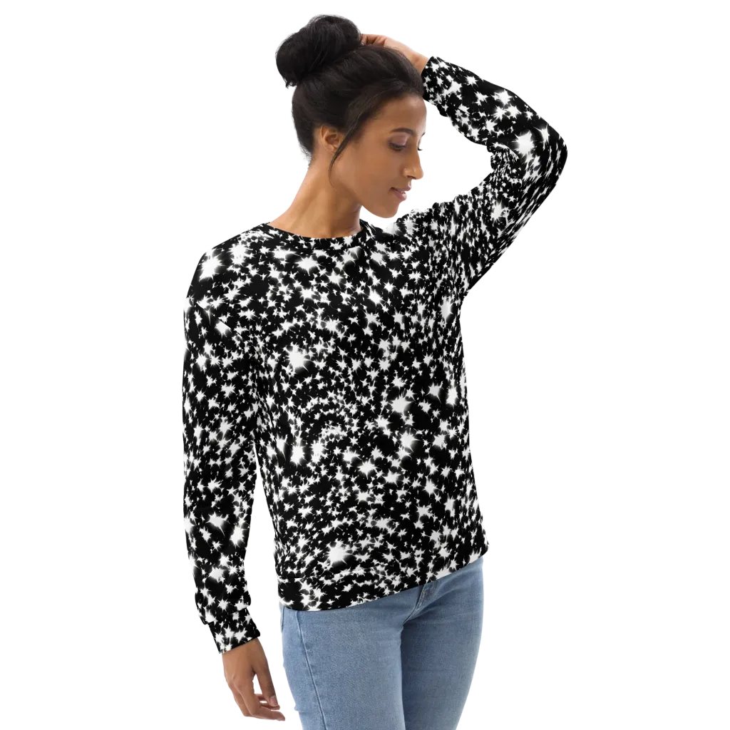 Black Starburst on Sweatshirt — Right Front