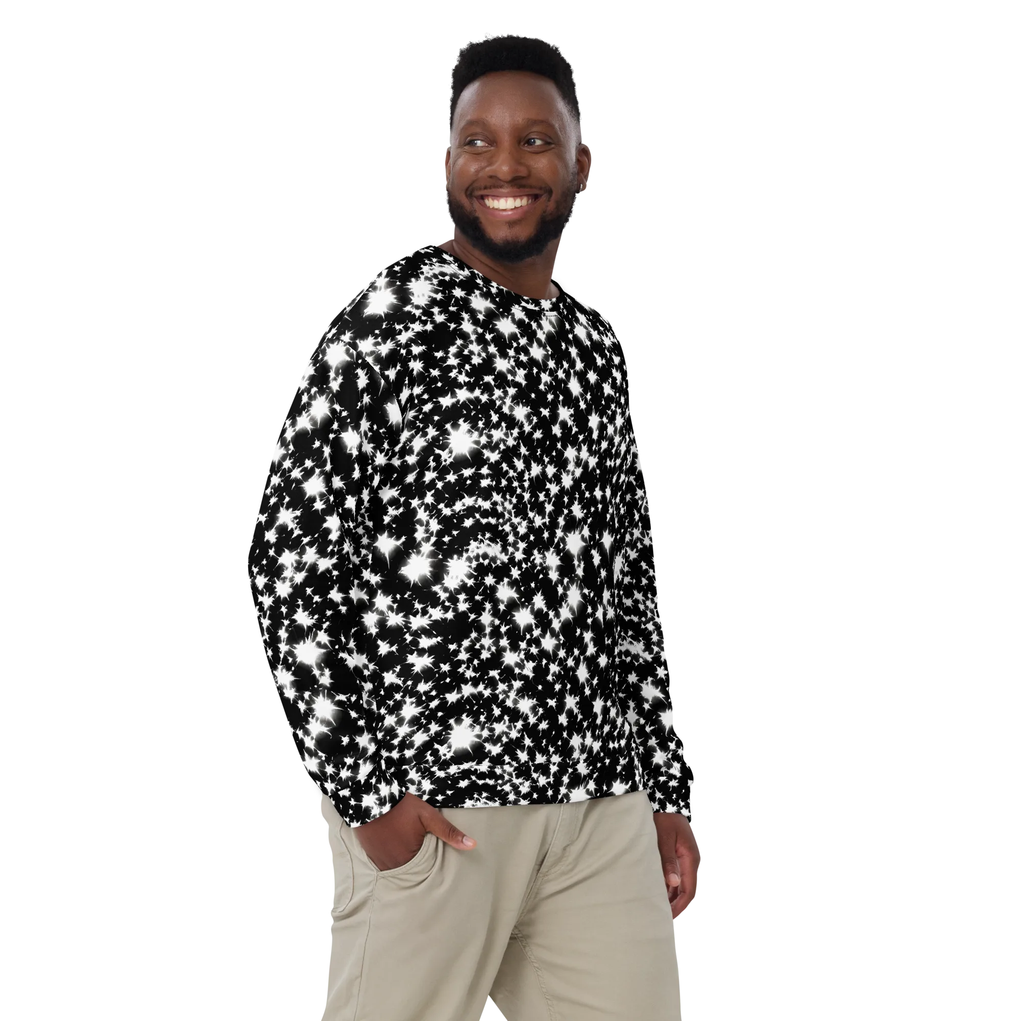 Black Starburst on Sweatshirt — Front